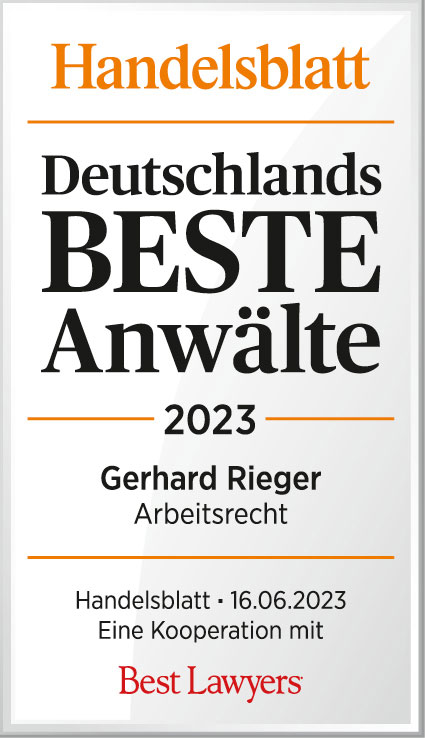 Beste Anwälte Handelsblatt - Gerhard Rieger