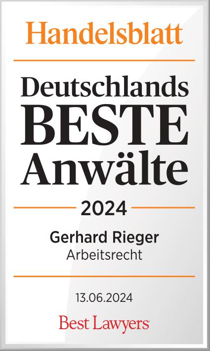 Beste Anwälte Handelsblatt - Gerhard Rieger